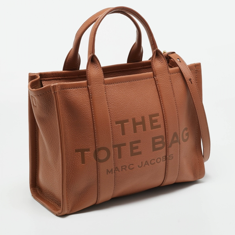 Pre Owned Marc Jacobs The Tote Medium Brown Leather Bag