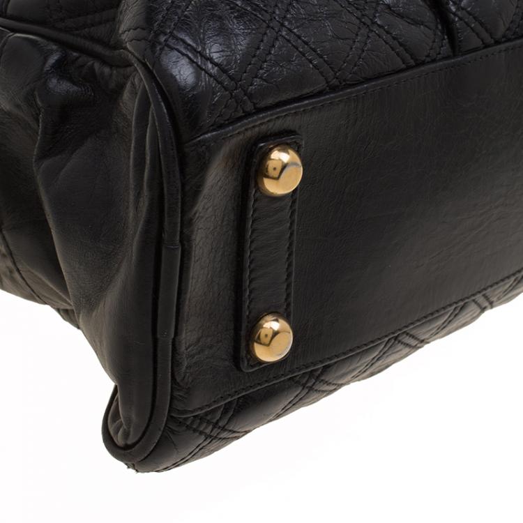 Pre Owned Marc Jacobs Black Quilted Leather Satchel