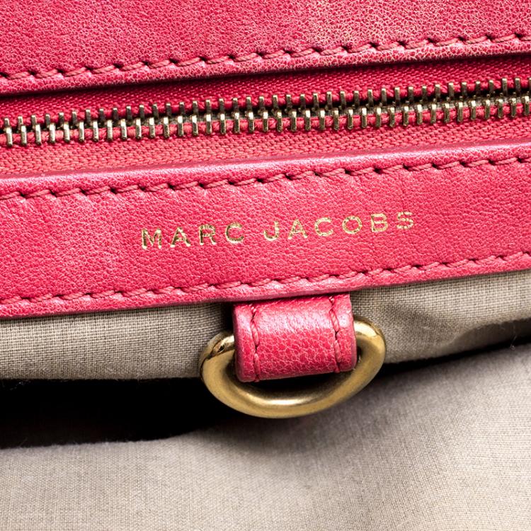 Pre Owned Marc Jacobs Red Quilted Leather Stam Satchel