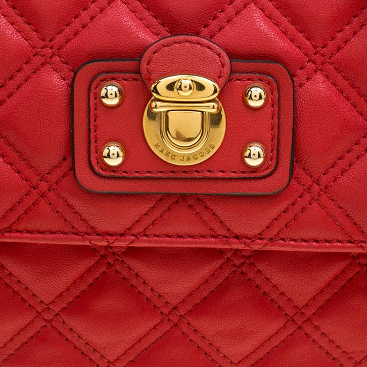 Pre Owned Marc Jacobs Red Quilted Leather Shoulder Bag