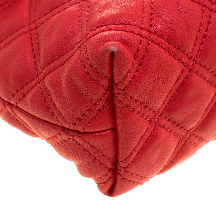 Pre Owned Marc Jacobs Red Quilted Leather Shoulder Bag