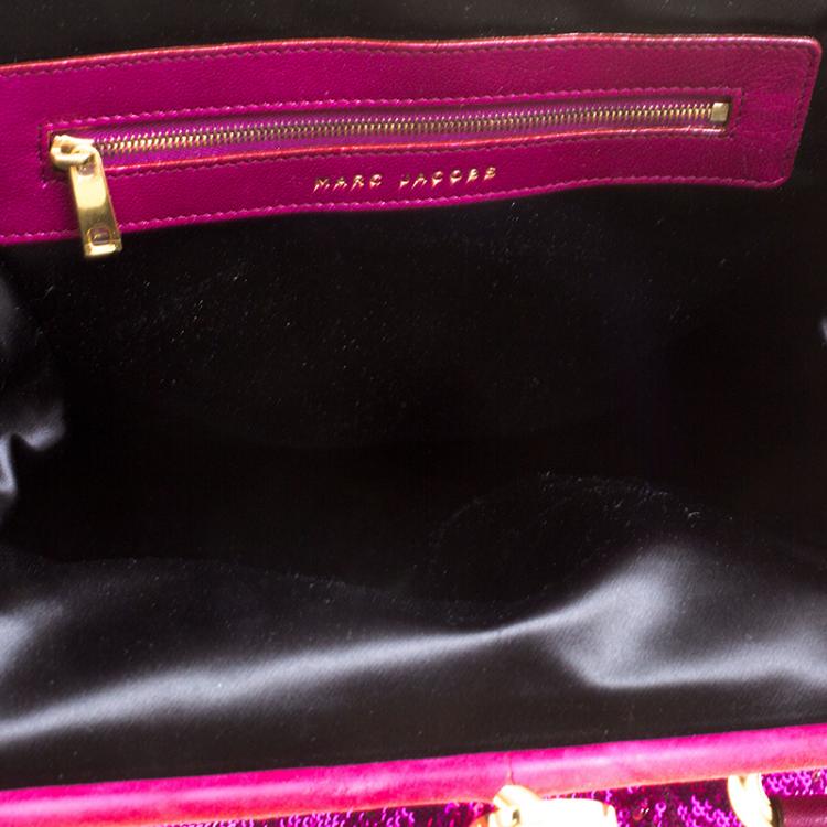 مملوكة مسبقًا Marc Jacobs Fuchsia Sequin New York Rocker Stam Shoulder Bag