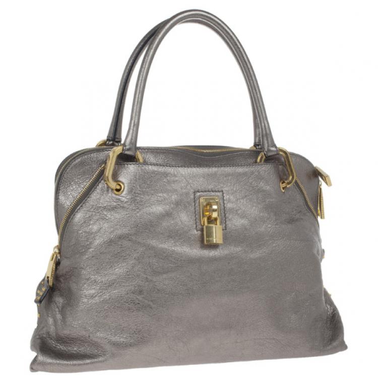 Pre Owned Marc Jacobs Metallic Silver Tote
