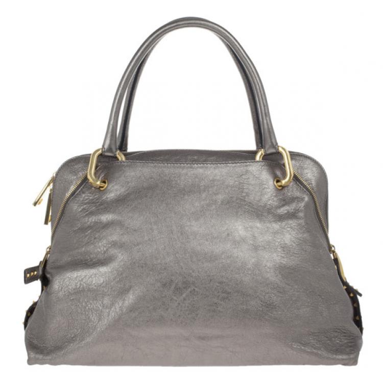 Pre Owned Marc Jacobs Metallic Silver Tote