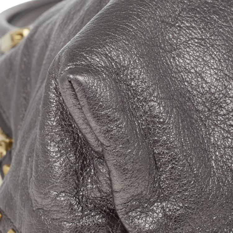 Pre Owned Marc Jacobs Metallic Silver Tote