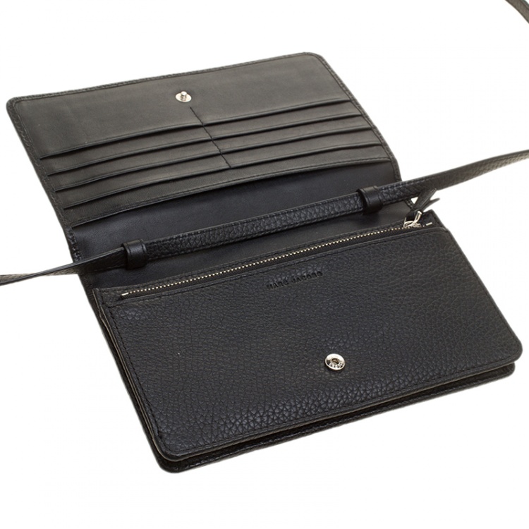 Pre Owned Marc Jacobs Black Leather Gotham Wallet