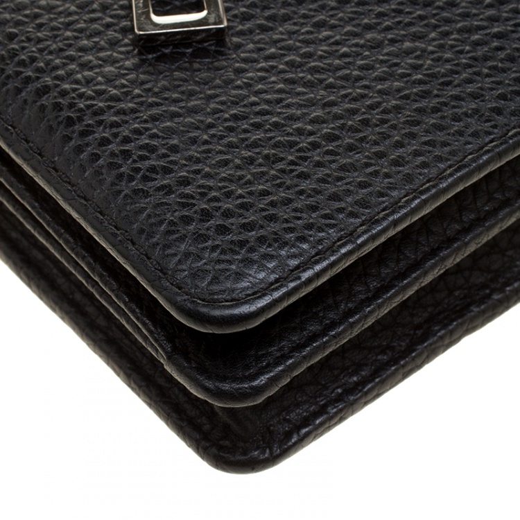 Pre Owned Marc Jacobs Black Leather Gotham Wallet