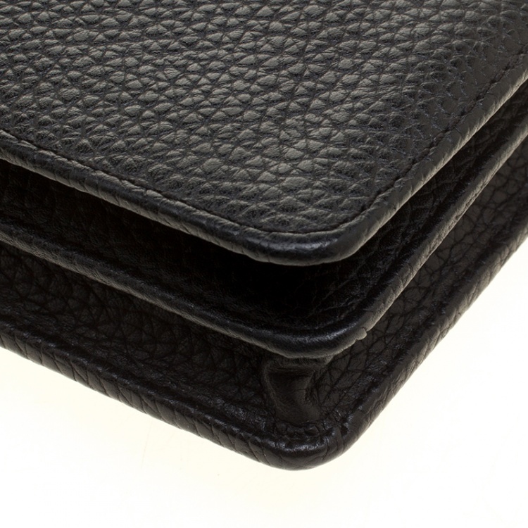 Pre Owned Marc Jacobs Black Leather Gotham Wallet