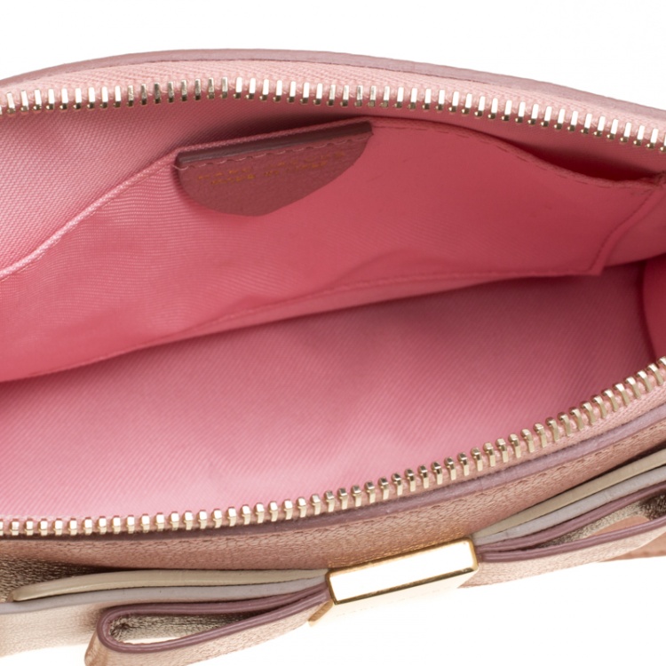 مملوكة مسبقًا Marc Jacobs Bubble Gum Pink Leather Bow Chain Crossbody Bag
