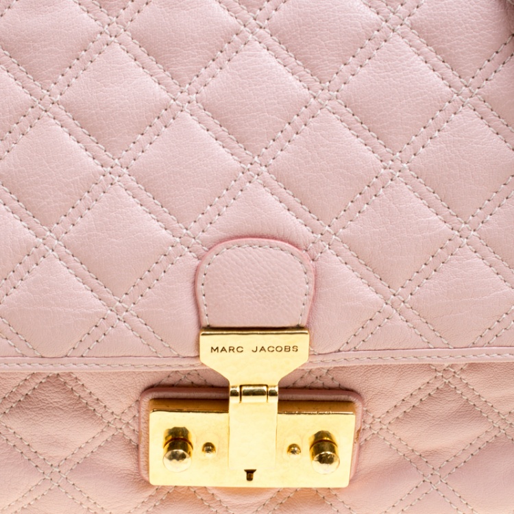 Pre Owned Marc Jacobs Pink Quilted Leather Baroque Shoulder Bag
