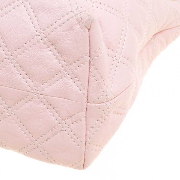 Pre Owned Marc Jacobs Pink Quilted Leather Baroque Shoulder Bag