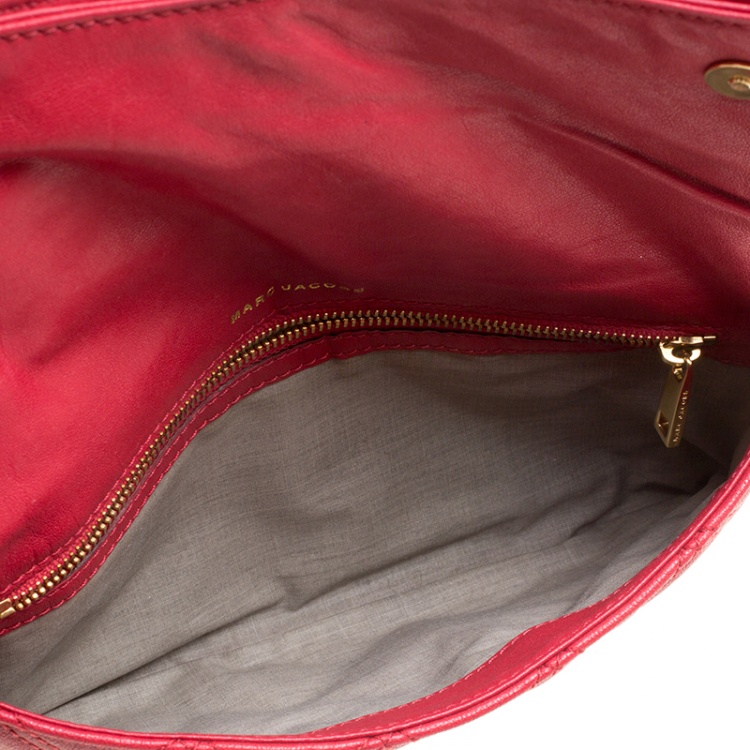 Pre Owned Marc Jacobs Red Quilted Leather Eugenie Clutch