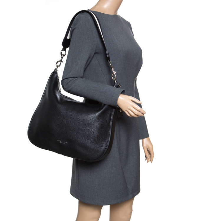 Pre Owned Marc Jacobs Black Leather Ghotham Hobo