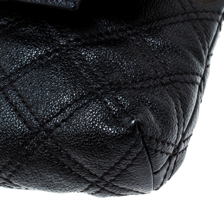 Pre Owned Marc Jacobs Black Quilted Coated Canvas Bow Shoulder Bag