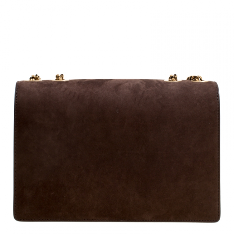 Pre Owned Marc Jacobs Brown Suede Trouble Shoulder  Bag