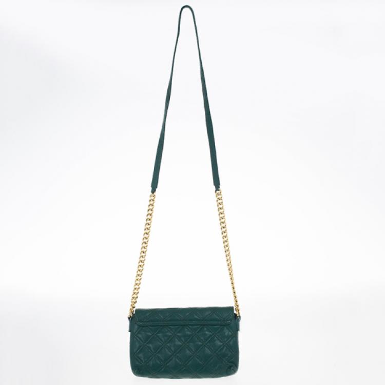 Pre Owned Marc Jacobs Green Quilted Leather Small Single Shoulder Bag