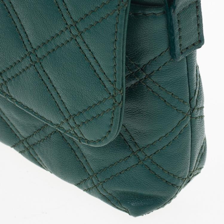 Pre Owned Marc Jacobs Green Quilted Leather Small Single Shoulder Bag