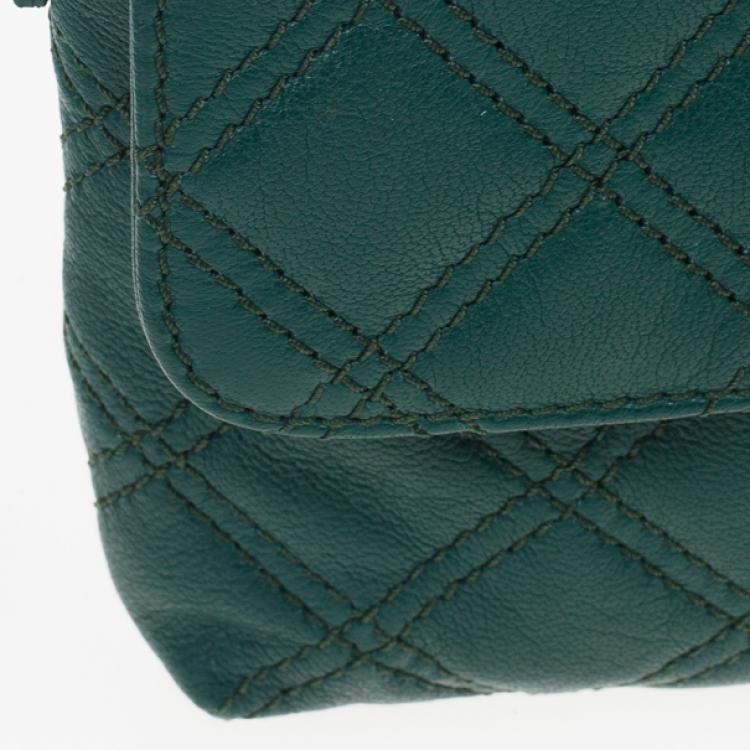 Pre Owned Marc Jacobs Green Quilted Leather Small Single Shoulder Bag