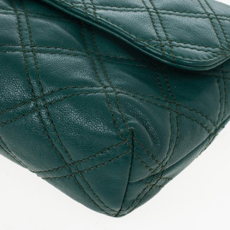 Pre Owned Marc Jacobs Green Quilted Leather Small Single Shoulder Bag
