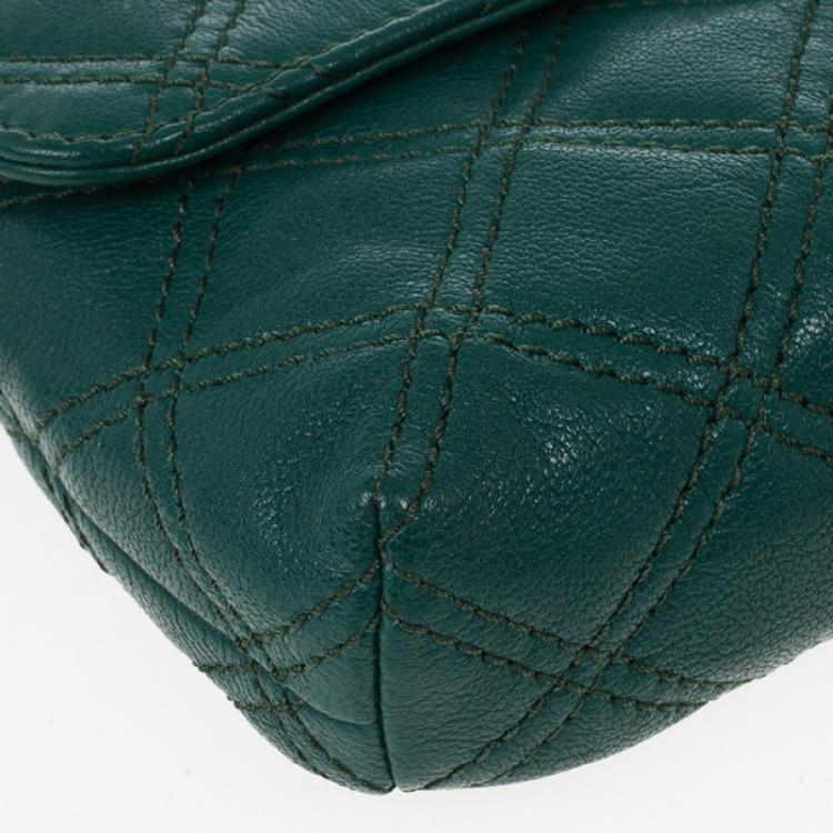 Pre Owned Marc Jacobs Green Quilted Leather Small Single Shoulder Bag