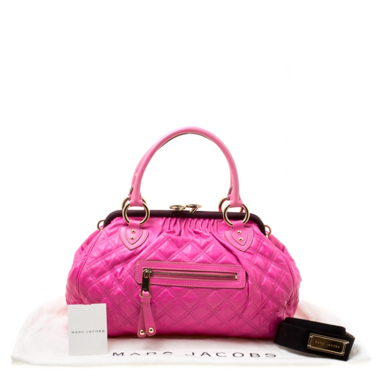 Pre Owned Marc Jacobs Pink Quilted Leather Stam Shoulder Bag