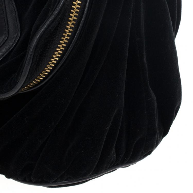 مملوكة مسبقًا Marc Jacobs Kaleidoscope Flower Black Velvet Hobo 