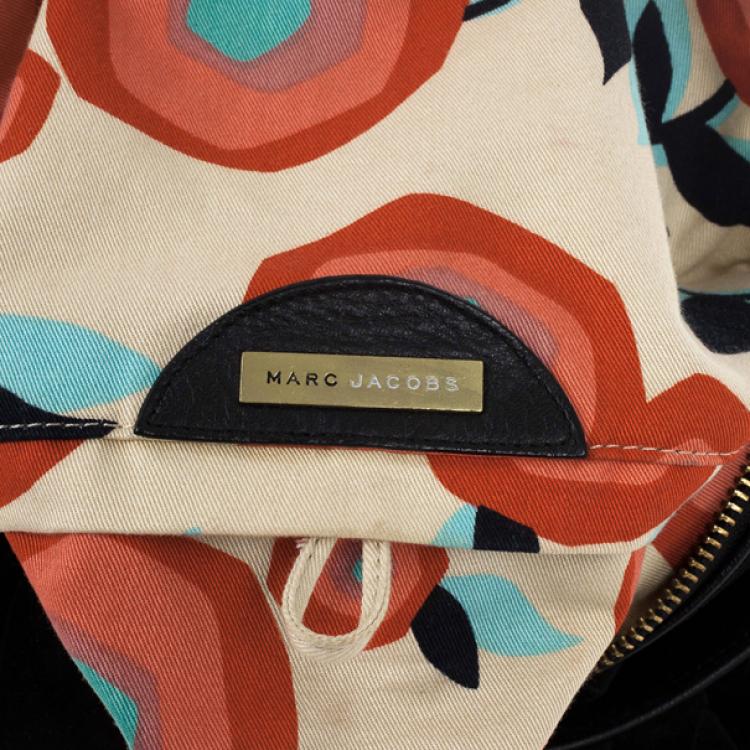 مملوكة مسبقًا Marc Jacobs Kaleidoscope Flower Black Velvet Hobo 
