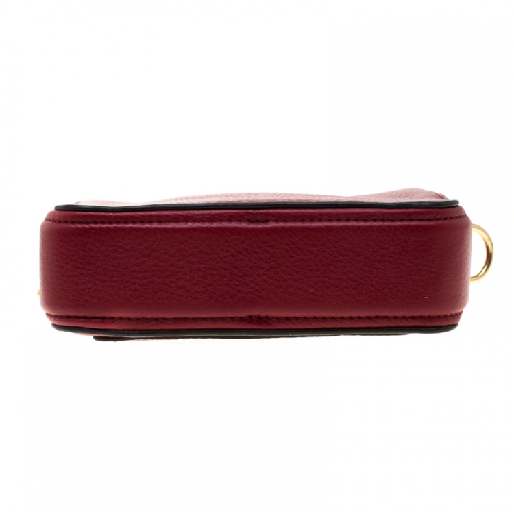 مملوكة مسبقًا Marc Jacobs Red Leather Double Zip Crossbody Bag