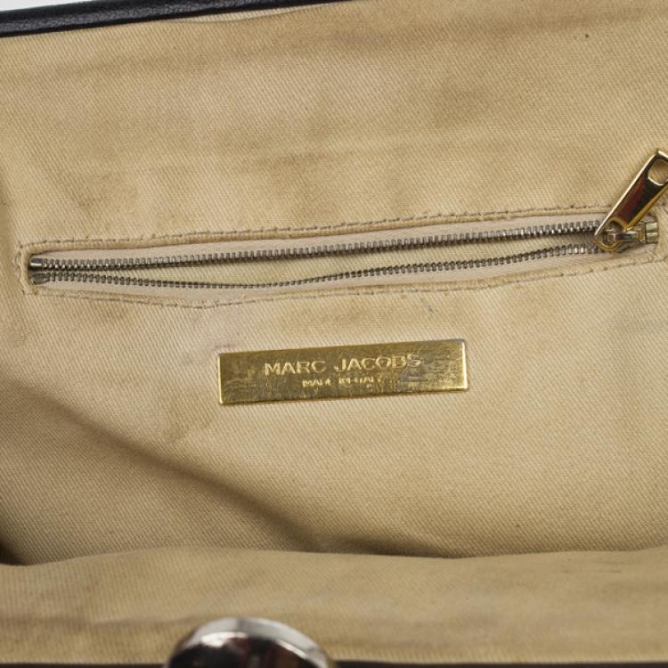 Pre Owned Marc Jacobs Black Quilted Leather Stam Satchel