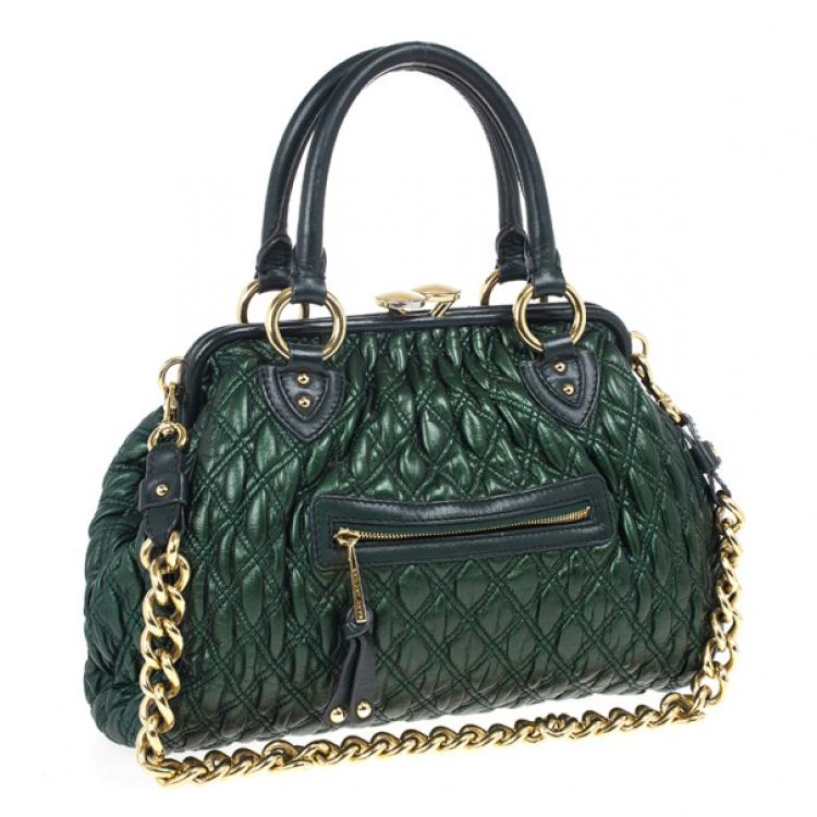 Pre Owned Marc Jacobs Little Stam Quilted Leather Shoulder Bag