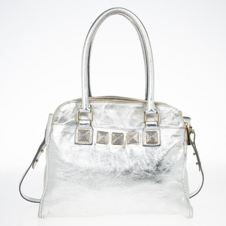 Pre Owned Marc Jacobs Eve Metallic Leather Shopper