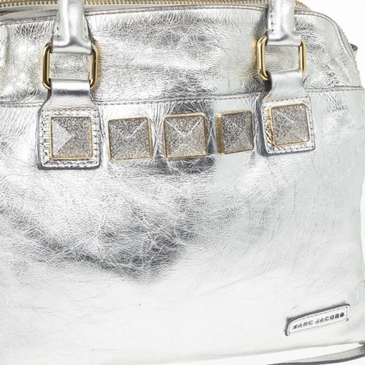 Pre Owned Marc Jacobs Eve Metallic Leather Shopper