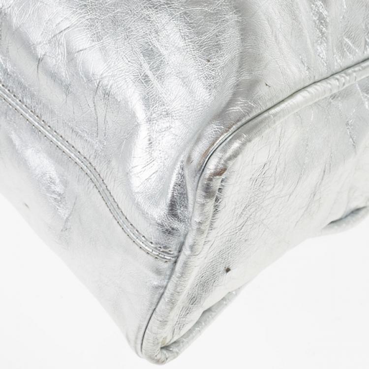 Pre Owned Marc Jacobs Eve Metallic Leather Shopper