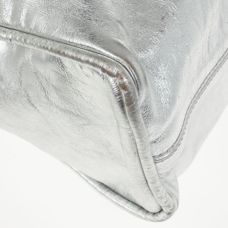 Pre Owned Marc Jacobs Eve Metallic Leather Shopper