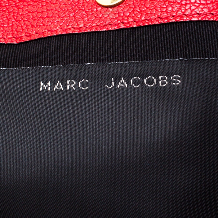 Pre Owned Marc Jacobs Red Quilted Eyelets Leather Gotham Shoulder Bag