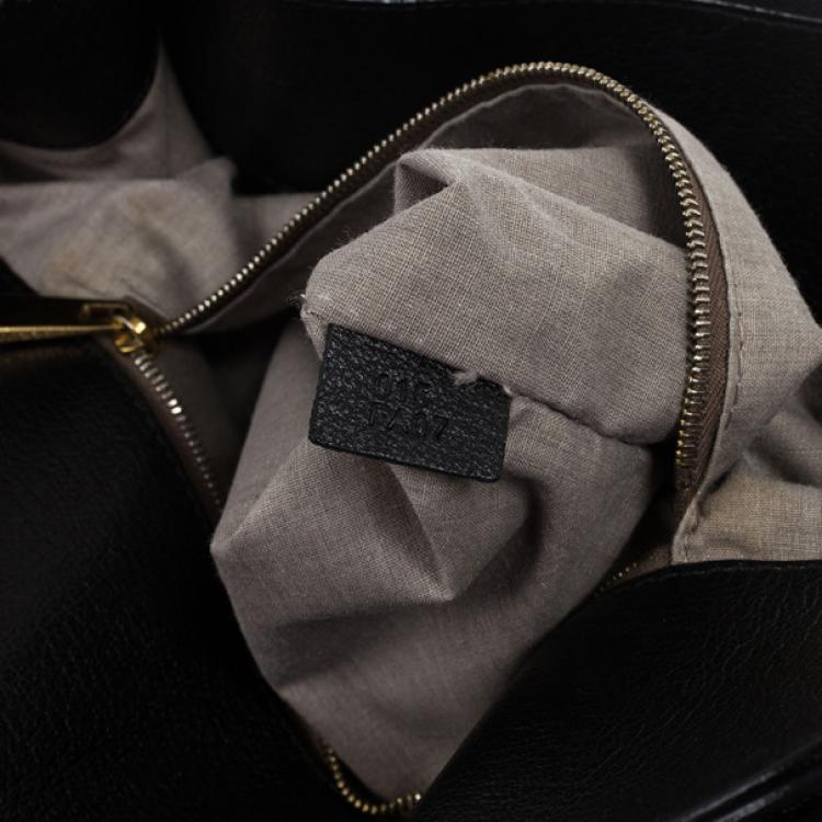 Pre Owned Marc Jacobs Black Leather Mix Quilted Classic East-West Tote Bag