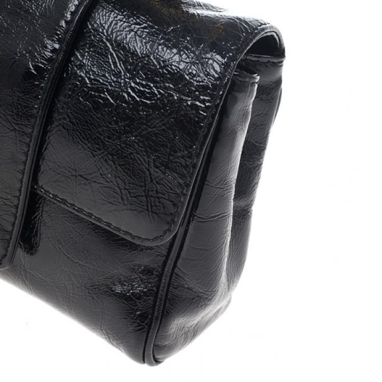 Pre Owned Marc Jacobs Black Patent Ursula Pochette