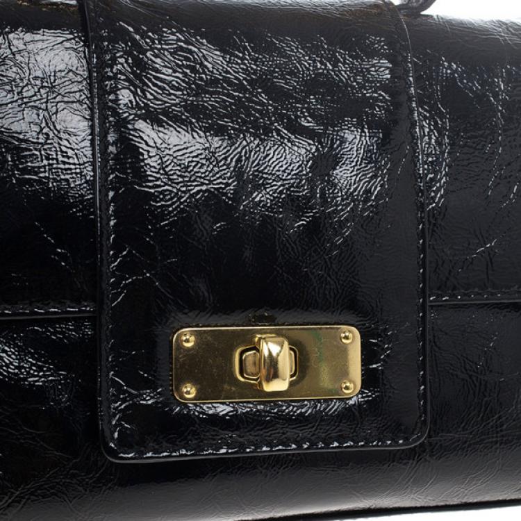 Pre Owned Marc Jacobs Black Patent Ursula Pochette