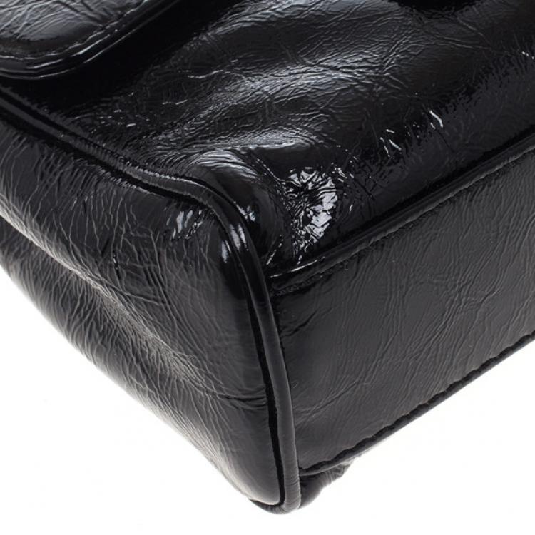 Pre Owned Marc Jacobs Black Patent Ursula Pochette