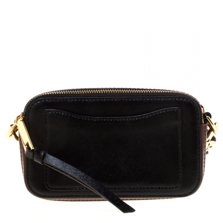 Pre Owned Marc Jacobs Black/Red Leather Snapshot Camera Crossbody Bag