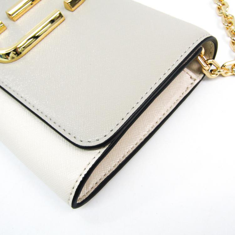 Pre Owned Marc Jacobs Gray/Ivory Leather Snapshot Crossbody Bag