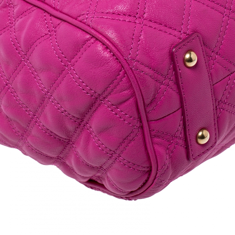 Pre Owned Marc Jacobs Pink Quilted Leather Stam Shoulder Bag
