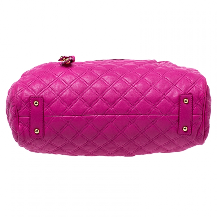 Pre Owned Marc Jacobs Pink Quilted Leather Stam Shoulder Bag