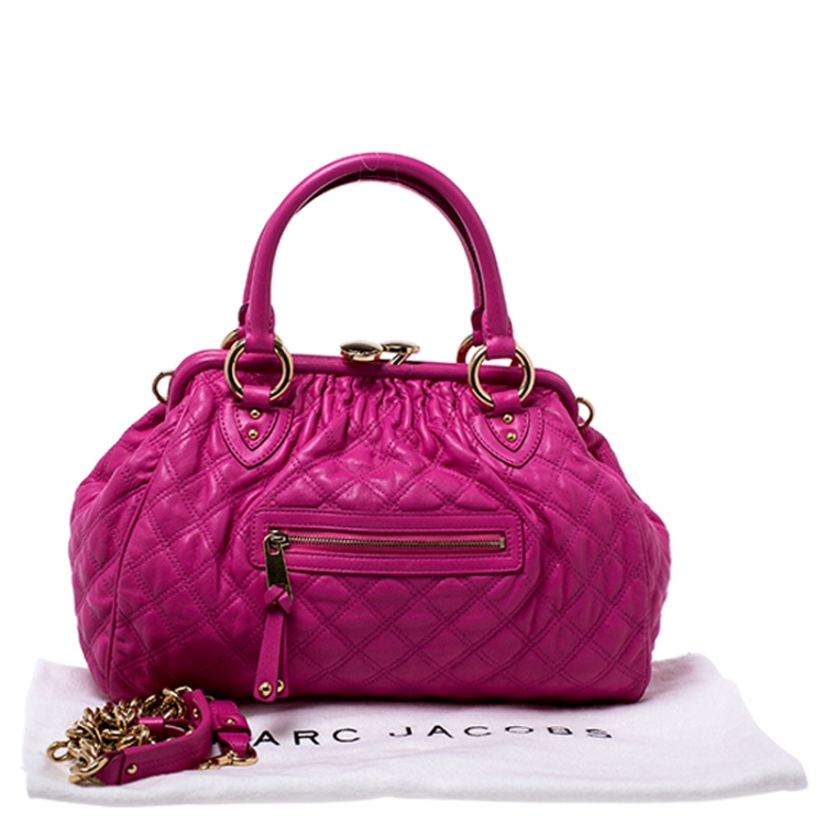 Pre Owned Marc Jacobs Pink Quilted Leather Stam Shoulder Bag