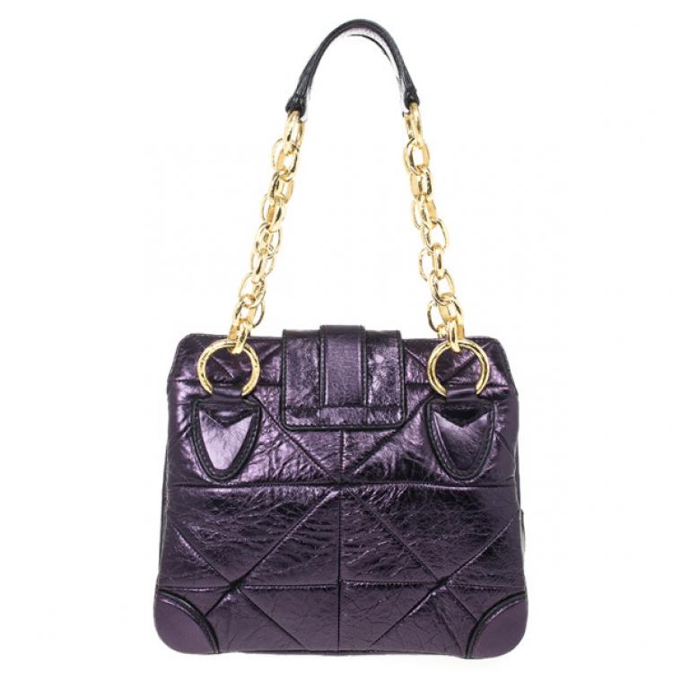 Pre Owned Marc Jacobs Mariah Mettalic Bag 