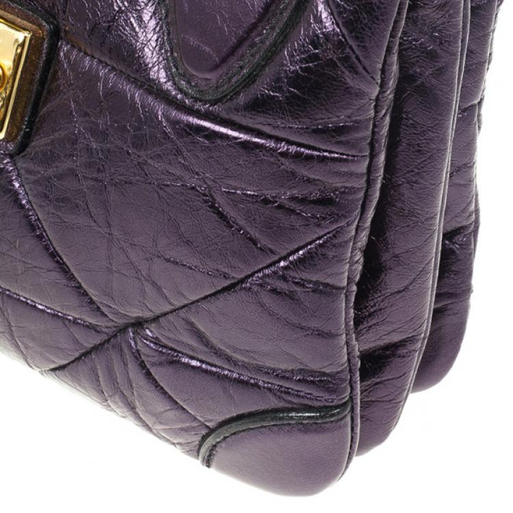 Pre Owned Marc Jacobs Mariah Mettalic Bag 