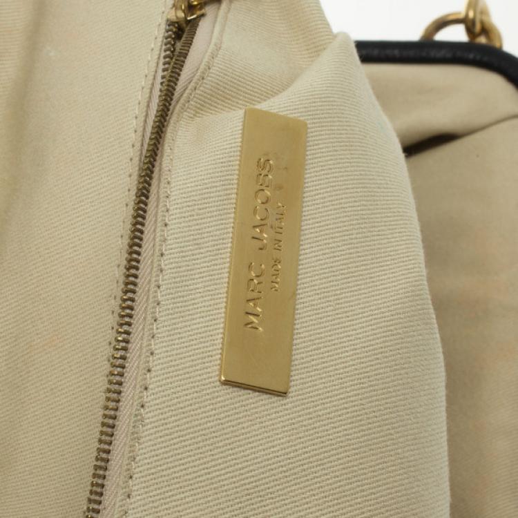 Pre Owned Marc Jacobs Black Quilted Leather Stam Satchel