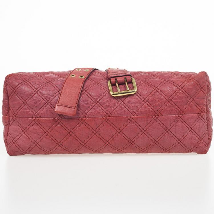 Pre Owned Marc Jacobs Pink Bruna Quilted Leather Tote
