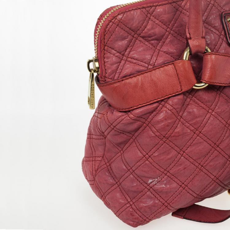 Pre Owned Marc Jacobs Pink Bruna Quilted Leather Tote