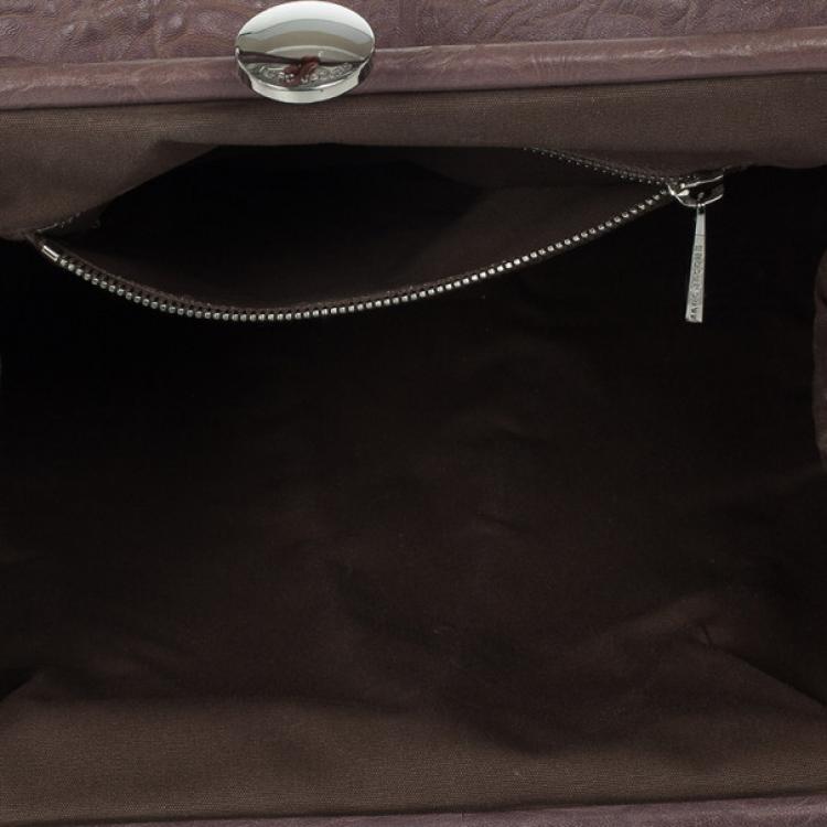 Pre Owned Marc Jacobs Lilac Pleated Leather Stam